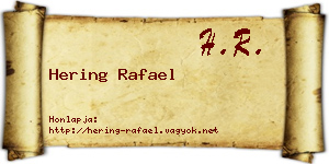 Hering Rafael névjegykártya